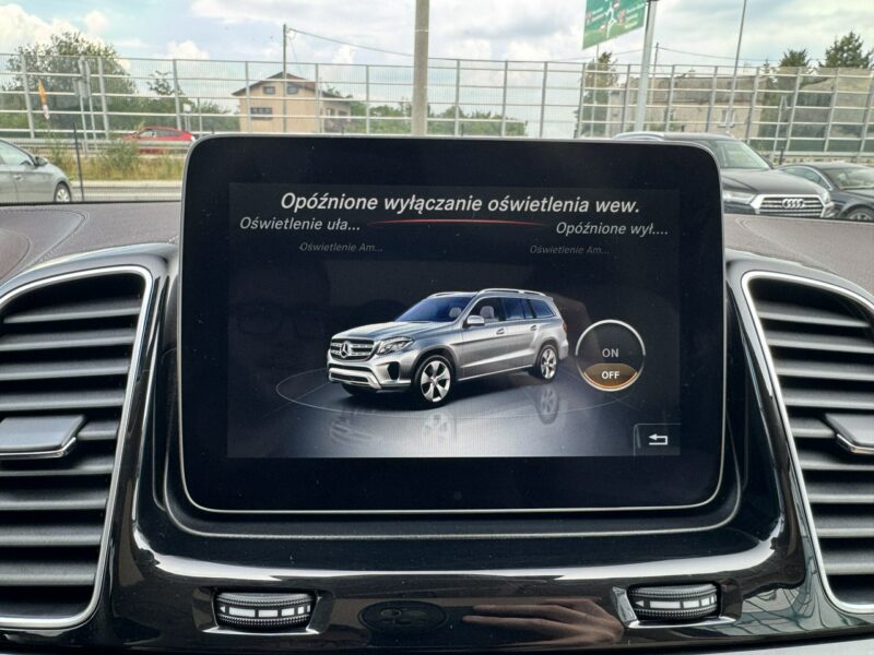 Mercedes GLS Klasa 500 V8, 455 KM. Salon PL. 1 wł. Masaże, Monitory. FV 23%.