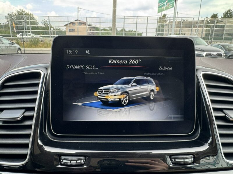 Mercedes GLS Klasa 500 V8, 455 KM. Salon PL. 1 wł. Masaże, Monitory. FV 23%.