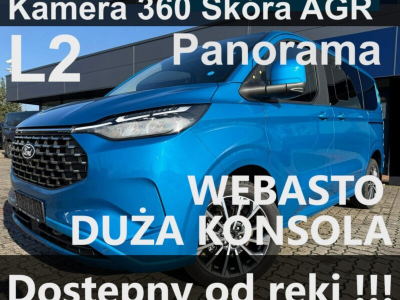 Ford Tourneo Custom L2 170KM Titanium X Elektr. Drzwi Kamera 360st. Webasto - 3476 zł