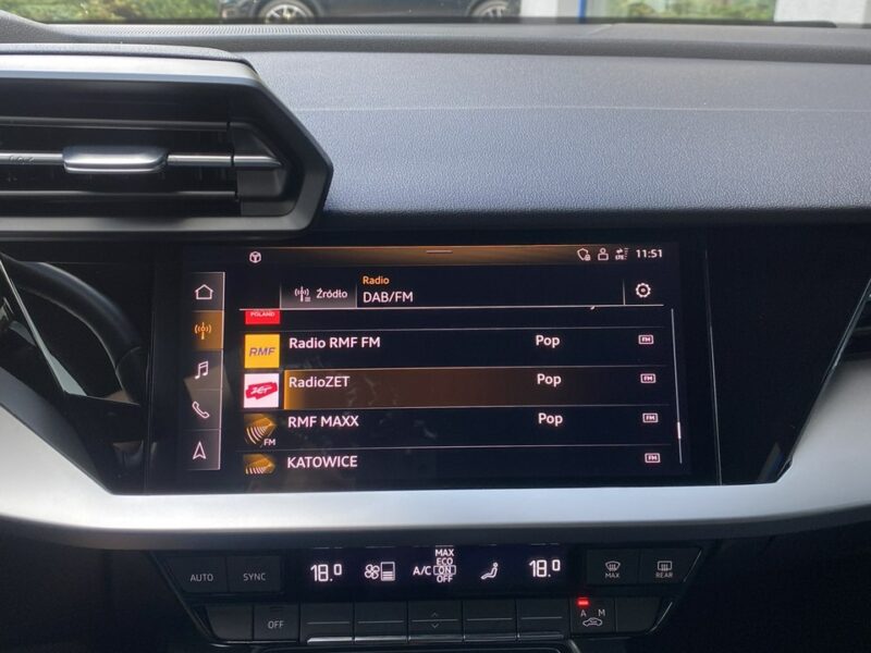 Audi A3 2.0 150 Automat, Wirtualne zegary, Aktywny tempomat 8Y