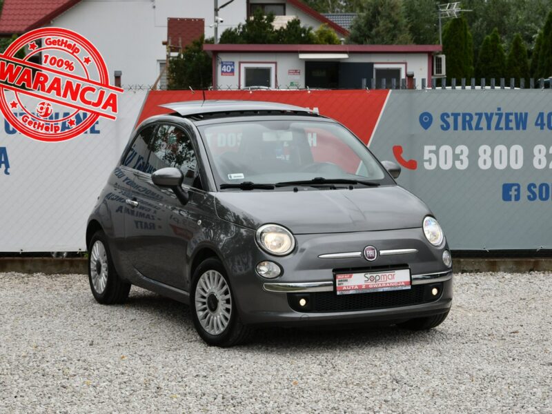 Fiat 500 Louge 1.2 70KM Manual 2010r. Klima Panorama Polecam I (2007-)