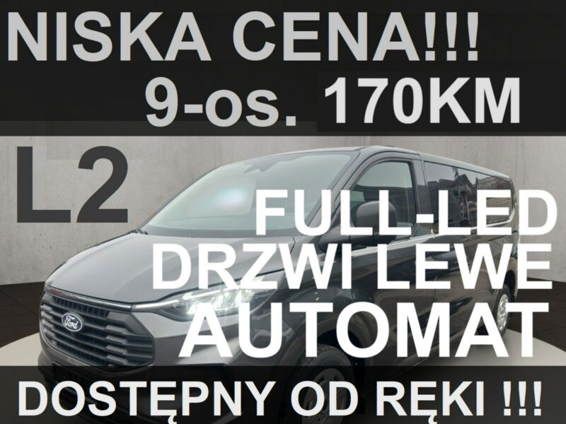 Ford Transit Custom A8 170KM Full Led Drzwi LeweKamera Czujniki Dostępny od ręki !! 2212zł