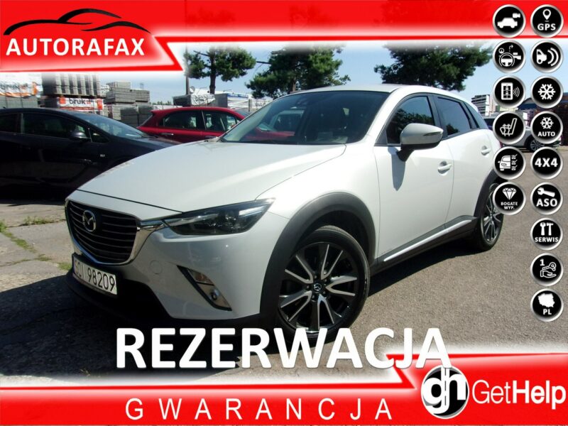 Mazda CX-3 Polski Salon, Pierwszy właściciel, Napęd 4x4, Head-Up, 2 kpl. kół