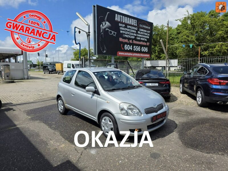 Toyota Yaris 1.0 Benzyna 65 KM, Trzy Klucze, Klimatyzacja, Komputer, Isofix, I (1999-2005)