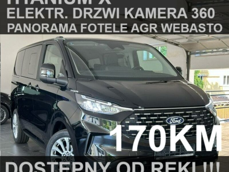 Ford Tourneo Custom L2 Titanium X 170KM Kamera 360 Elektr. Drzwi AGR Od ręki ! - 3429zł