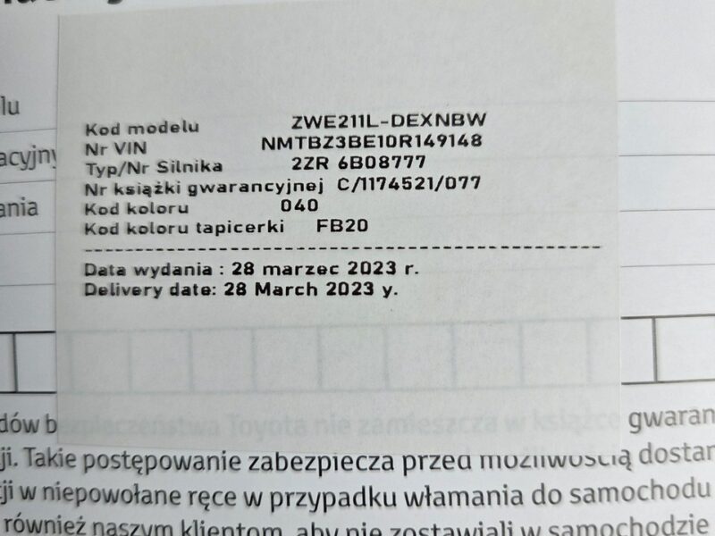 Toyota Corolla 1.8 HSD 122KM Salon PL LPG Vat 23% Distronic Kamera Ast. pasa E21 (2019-)