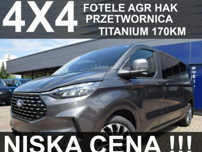 Ford Tourneo Custom 4X4 L2 Titanium 170KM Akt. Tempo. Fotele AGR Od ręki ! - 3201zł