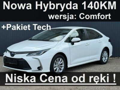 Toyota Corolla Nowa Hybryda 140KM 1,8 Pakiet Tech Comfort Kamera Dostępny - 1272zł E21 (2019-)