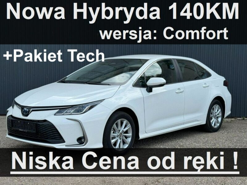 Toyota Corolla Nowa Hybryda 140KM 1,8 Pakiet Tech Comfort Kamera Dostępny - 1272zł E21 (2019-)