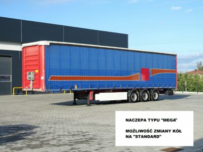 firana Fruehauf Firanka Zsuwany Dach Naczepa FRUEHAUF Sprowadzona Osie SAF, MEGA, Możliwość zmiany kół