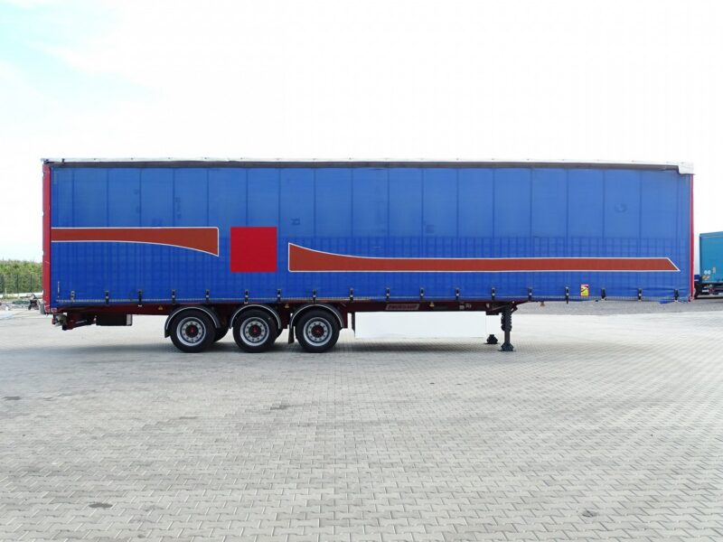 firana Fruehauf Firanka Zsuwany Dach Naczepa FRUEHAUF Sprowadzona Osie SAF, MEGA, Możliwość zmiany kół