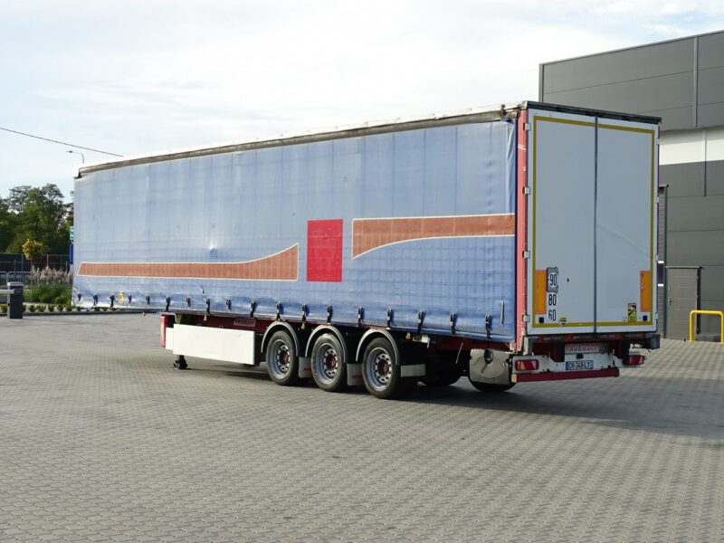 firana Fruehauf Firanka Zsuwany Dach Naczepa FRUEHAUF Sprowadzona Osie SAF, MEGA, Możliwość zmiany kół