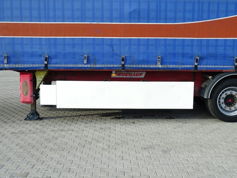 firana Fruehauf Firanka Zsuwany Dach Naczepa FRUEHAUF Sprowadzona Osie SAF, MEGA, Możliwość zmiany kół