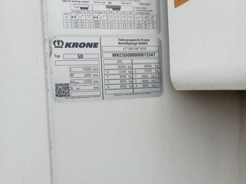 chłodnia Krone SD Krone THERMOKING SLXI300 Chłodnia Doppelstock podwojny zaladunek kwiat