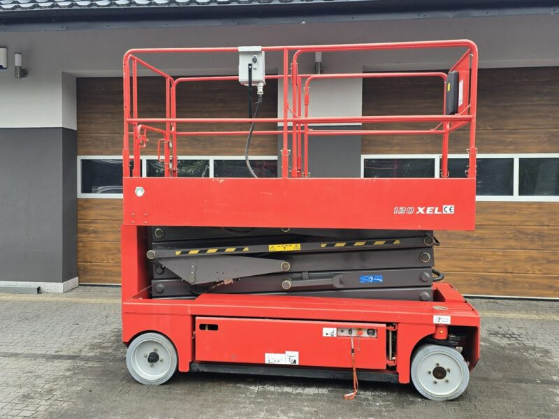 podnośnik nożycowy Manitou 120 XEL Podnośnik nożycowy elektryczny Manitou 120XEL / jak NOWY , 4h pracy