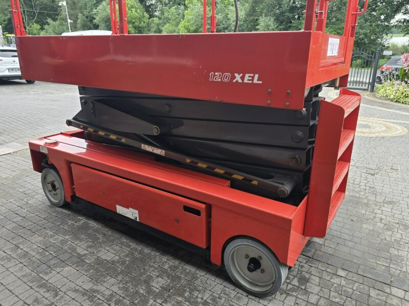 podnośnik nożycowy Manitou 120 XEL Podnośnik nożycowy elektryczny Manitou 120XEL / jak NOWY , 4h pracy