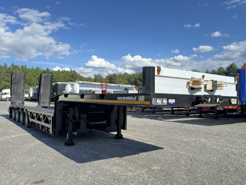 niskopodwoziowa Bodex 4 osiowa NN4J Niskopodwoziówka Niskopodwozie Nowe Opony DMC 65Ton Ład-50.8 tony Rozsuwana rozciągana Poszerzana Oś- Skrętna
