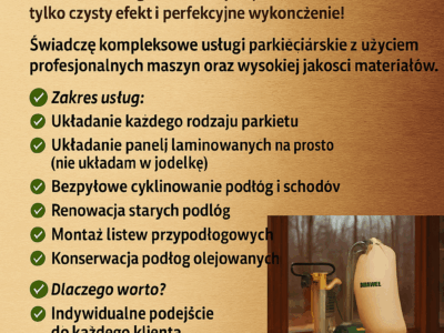 🔨 KRUCZEK PODŁOGI – Profesjonalne Usługi Parkieciarskie