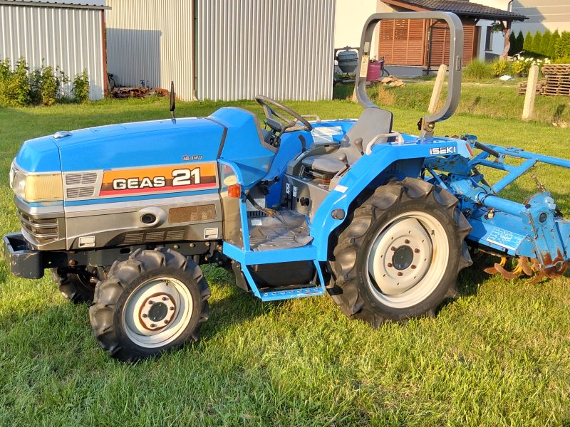 Traktorek 4x4 iseki 21 km wspomaganie rewers Kubota tur glebogryzarka yanmar