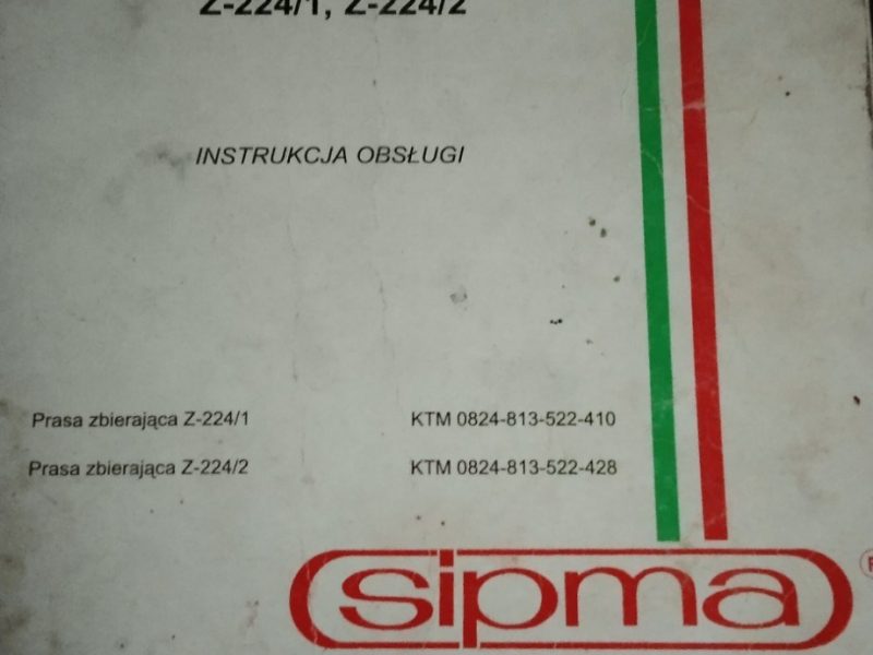 Prasa Kostkująca Sipma Z 224/2