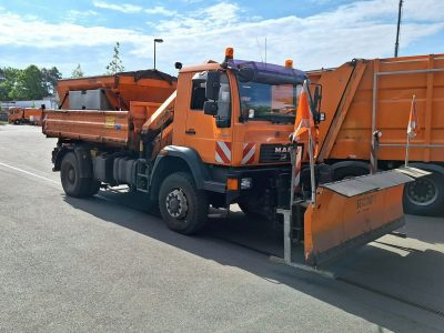 MAN 18.280 MAN 18.280 4x4 / Wywrotka MEILLER + HDS Palfinger PK10501 Solarka Pług