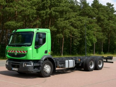 Renault PREMIUM 310 DXI , 6 X 2 , EURO 5 Renault Premium 310 DXI , Rama pod zabudowe , 3 osie , oś skrętna