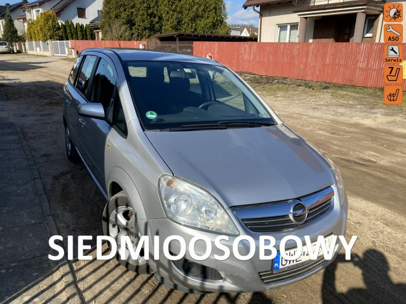Opel Zafira Niezawodna,mocna benzyna,7 m,hak ,po liftingu,tempomat, opony wielosez B (2005-2011)
