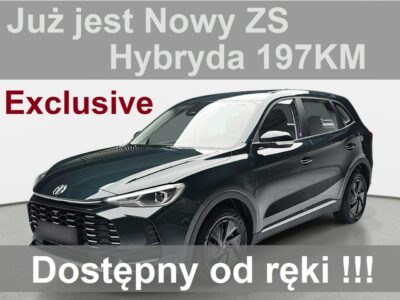 MG ZS Nowy ZS Exclusive Hybryda 197KM Kamera 360 Martwe Pole 1361 zł