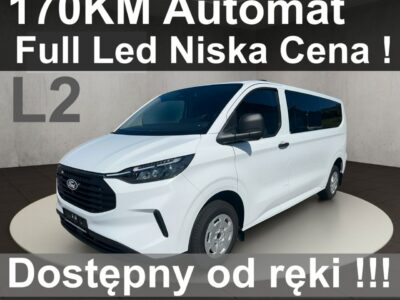 Ford Transit Custom A8 170KM Full Led Drzwi LeweKamera Czujniki Dostępny od ręki !! 2177zł