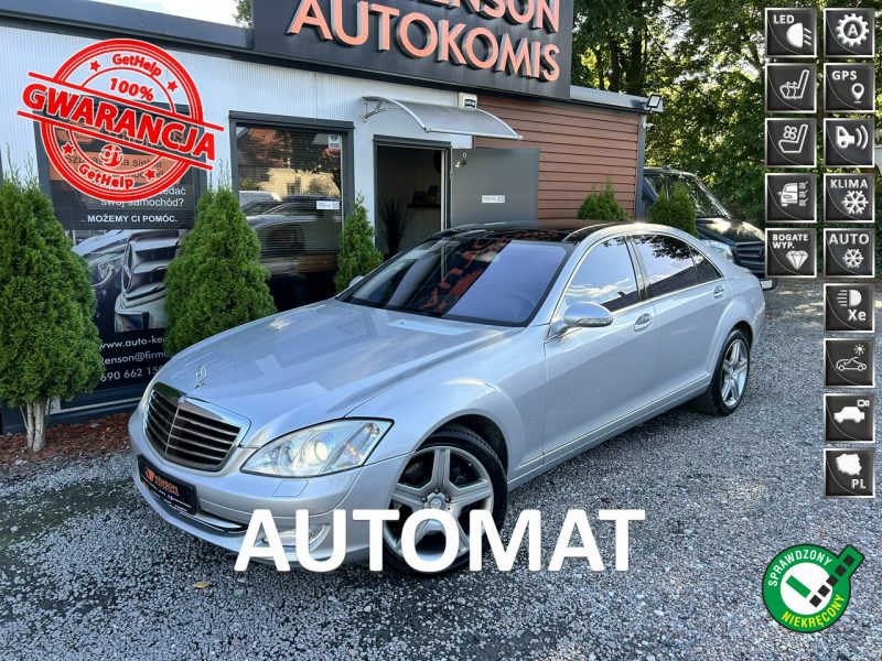 Mercedes S 500 LONG, Lodówka, Podwójne Szyby,Dociągi,Wentylowane/Grzane Fotele,Masaże W221 (2005-2013)