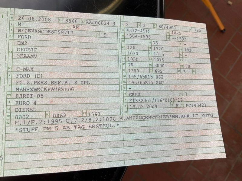Ford C-Max Klimatyzacja, symboliczny przebieg, po liftingu, import I (2003-2010)