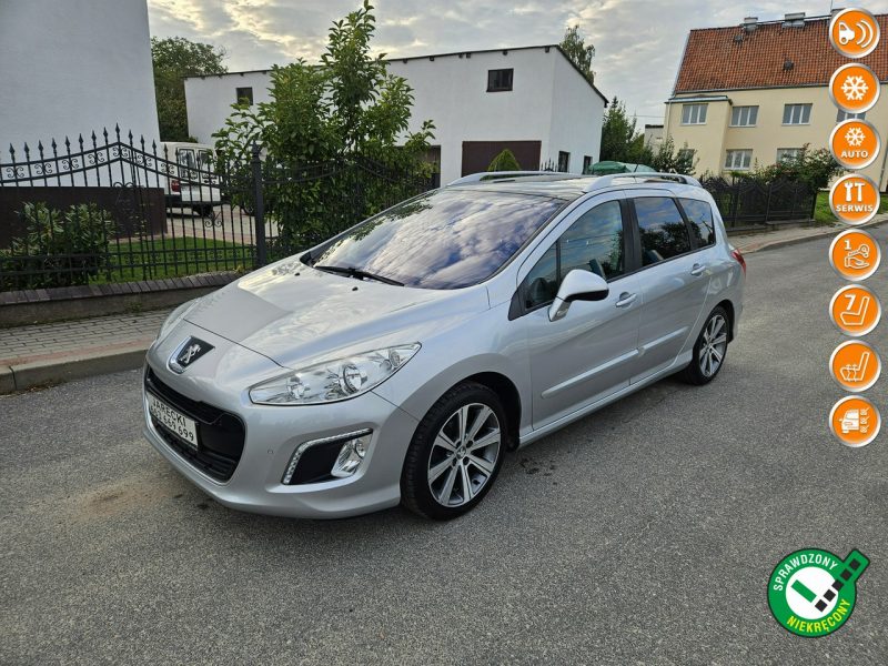 Peugeot 308 SW Opłacony Zadbany Serwisowany 7 os Panorama Klima Alu 2 kmpl kół 1Wł II (2011-2013)