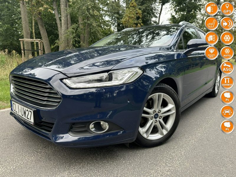 Ford Mondeo MK5 2.0 TDCI 180 Koni Titanium Led Navi PowerShift Salon Polska Alu 17 Mk5 (2014-)