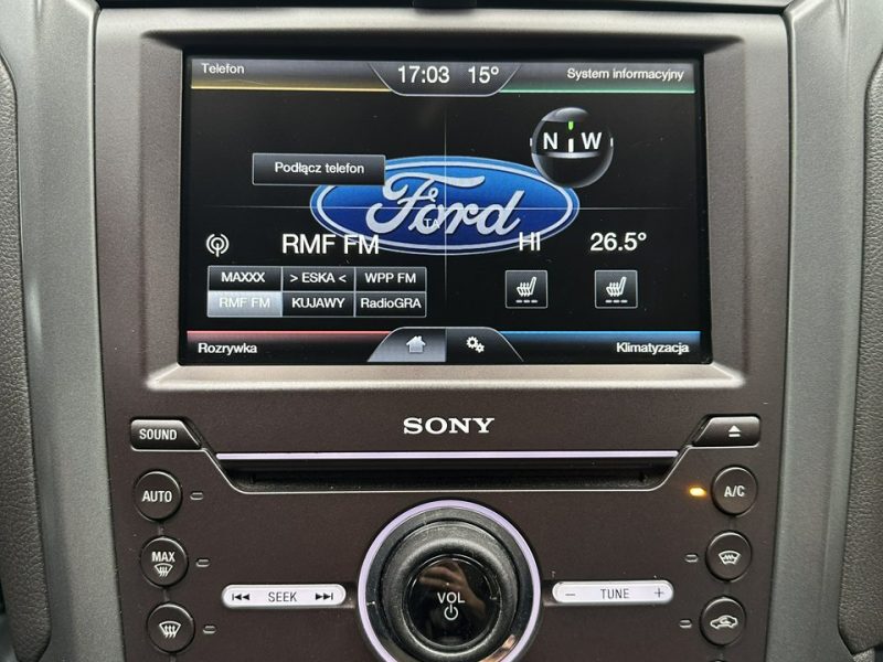 Ford Mondeo MK5 2.0 TDCI 180 Koni Titanium Led Navi PowerShift Salon Polska Alu 17 Mk5 (2014-)