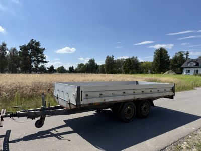 Laweta przyczepka 2000kg 2t 4m platforma tandem dwuosiowa