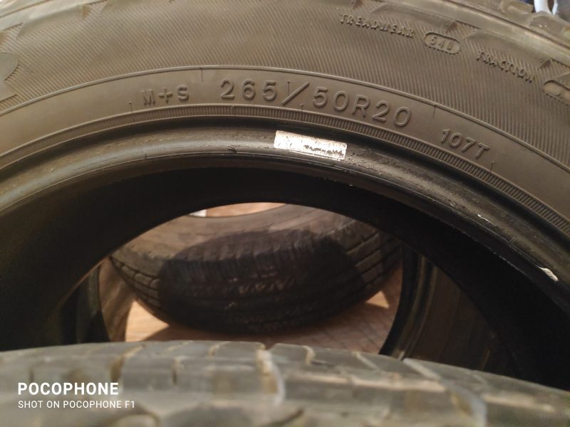 Goodyear Fortera 265/50 R20 19r całoroczne 3szt (+1szt uszkodzona)