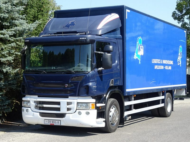 Scania P250 Euro 6 kontener 19 palet winda klapa Scania P 250 Euro 6 kontener 19 palet winda klapa poduszki sprowadzony