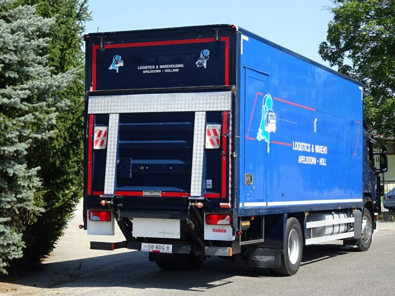 Scania P250 Euro 6 kontener 19 palet winda klapa Scania P 250 Euro 6 kontener 19 palet winda klapa poduszki sprowadzony