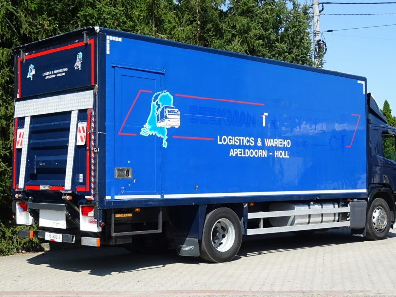 Scania P250 Euro 6 kontener 19 palet winda klapa Scania P 250 Euro 6 kontener 19 palet winda klapa poduszki sprowadzony
