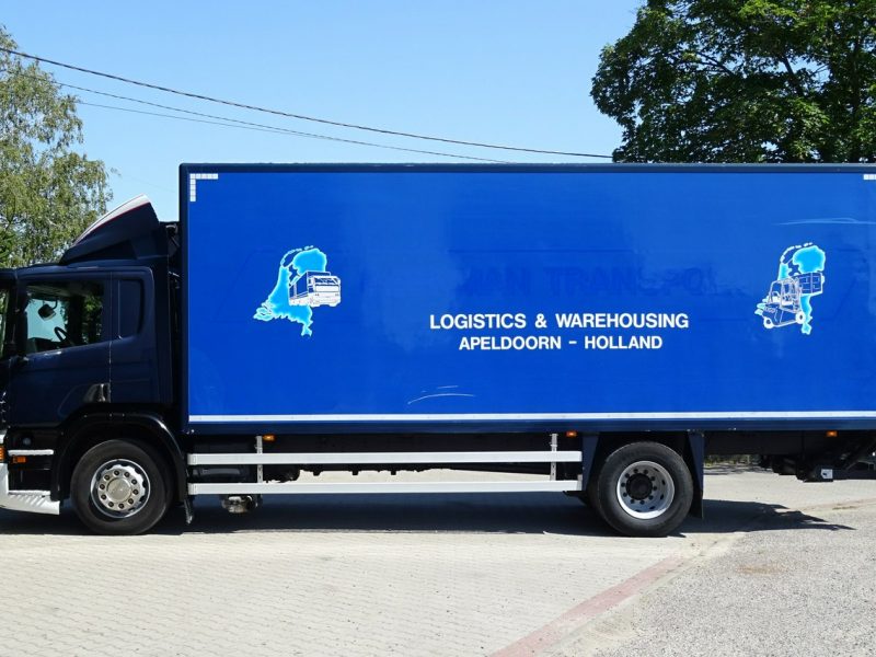 Scania P250 Euro 6 kontener 19 palet winda klapa Scania P 250 Euro 6 kontener 19 palet winda klapa poduszki sprowadzony