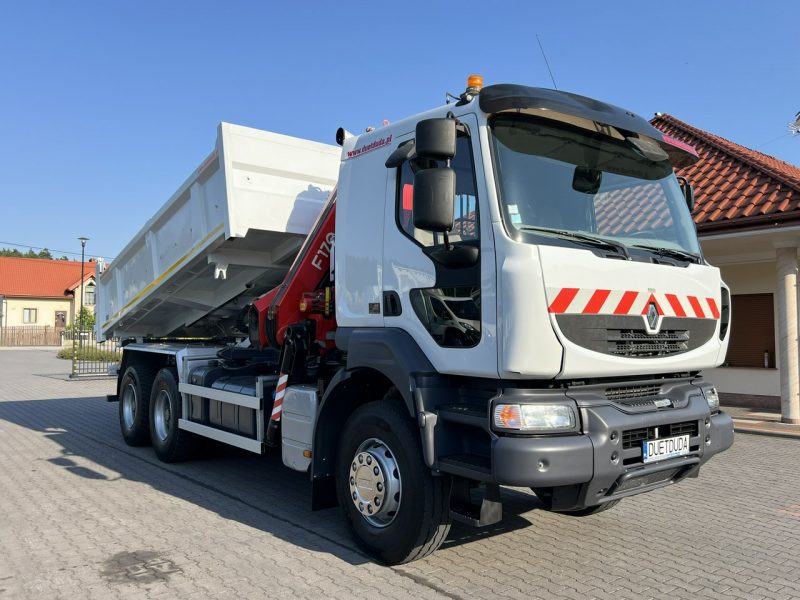 Renault Kerax 26.390 6x4 Mocny HDS FASSI F170 Sterowanie Radiowe Wywrotka 2-stronna Hydroburta Tył Burta/Drzwi Super Stan !!!