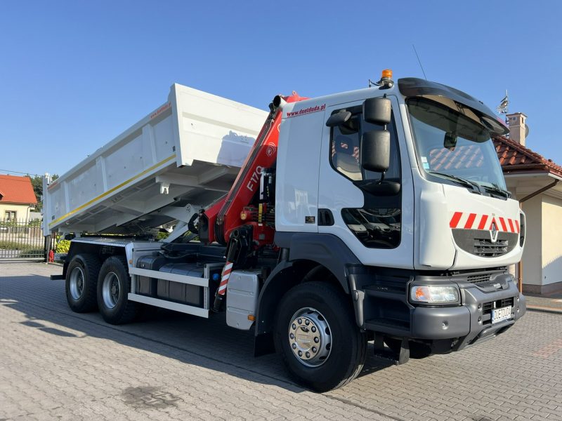 Renault Kerax 26.390 6x4 Mocny HDS FASSI F170 Sterowanie Radiowe Wywrotka 2-stronna Hydroburta Tył Burta/Drzwi Super Stan !!!