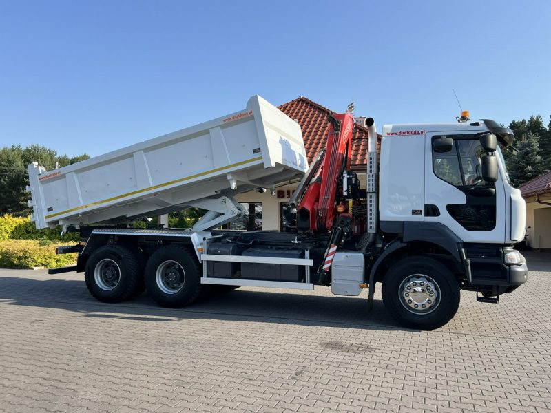 Renault Kerax 26.390 6x4 Mocny HDS FASSI F170 Sterowanie Radiowe Wywrotka 2-stronna Hydroburta Tył Burta/Drzwi Super Stan !!!