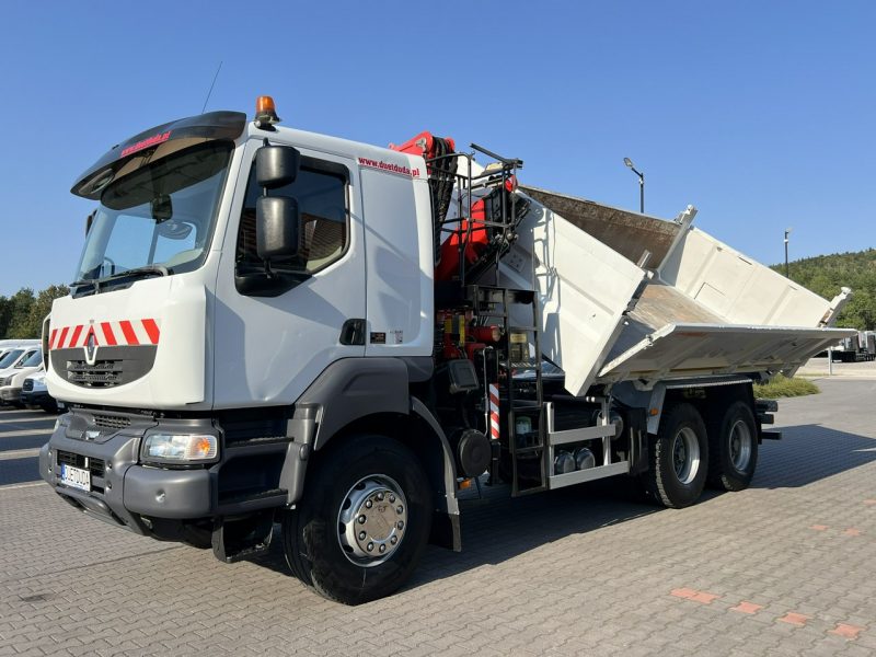 Renault Kerax 26.390 6x4 Mocny HDS FASSI F170 Sterowanie Radiowe Wywrotka 2-stronna Hydroburta Tył Burta/Drzwi Super Stan !!!