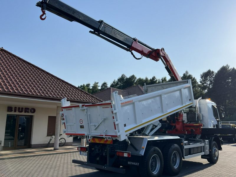 Renault Kerax 26.390 6x4 Mocny HDS FASSI F170 Sterowanie Radiowe Wywrotka 2-stronna Hydroburta Tył Burta/Drzwi Super Stan !!!