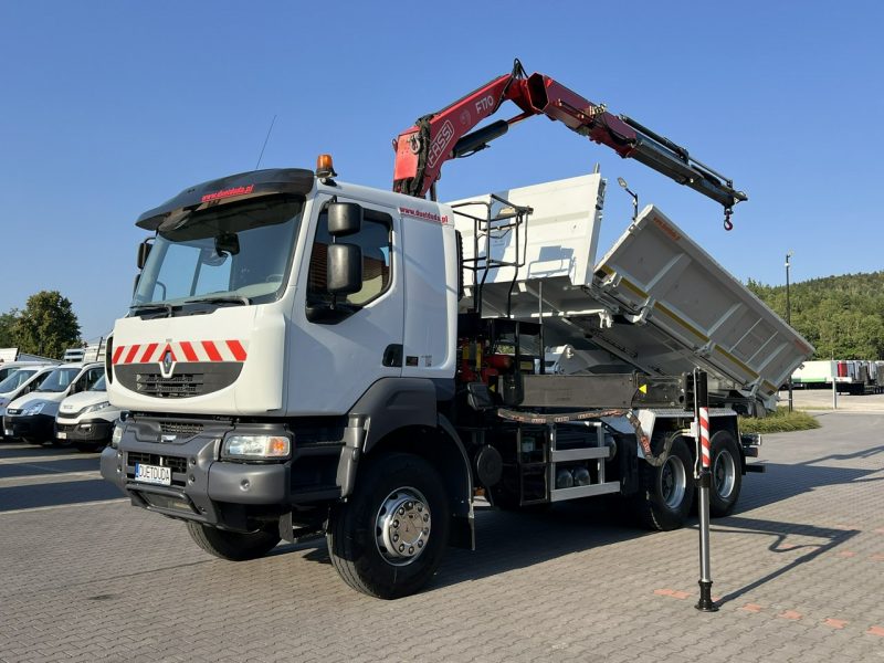 Renault Kerax 26.390 6x4 Mocny HDS FASSI F170 Sterowanie Radiowe Wywrotka 2-stronna Hydroburta Tył Burta/Drzwi Super Stan !!!