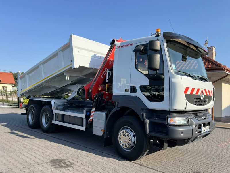 Renault Kerax 26.390 6x4 Mocny HDS FASSI F170 Sterowanie Radiowe Wywrotka 2-stronna Hydroburta Tył Burta/Drzwi Super Stan !!!