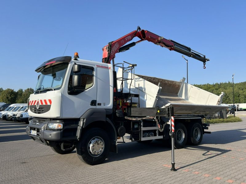 Renault Kerax 26.390 6x4 Mocny HDS FASSI F170 Sterowanie Radiowe Wywrotka 2-stronna Hydroburta Tył Burta/Drzwi Super Stan !!!