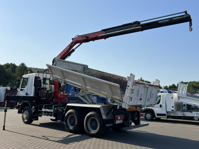 Renault Kerax 26.390 6x4 Mocny HDS FASSI F170 Sterowanie Radiowe Wywrotka 2-stronna Hydroburta Tył Burta/Drzwi Super Stan !!!