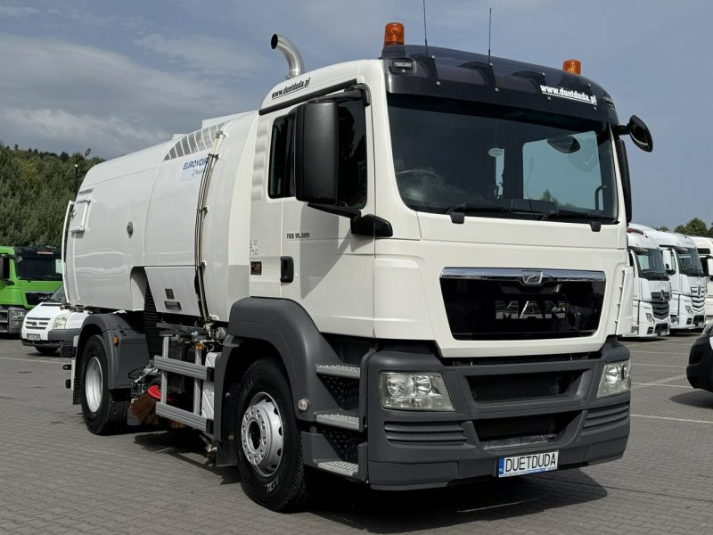 MAN TGS 18.320 E5 BUCHER OPTIFANT 8000 Zamiatarka Uliczna Euro 6 EUROVOIRIE RosRoca Dwustronna mało używana (Brock Schmitd Faun)